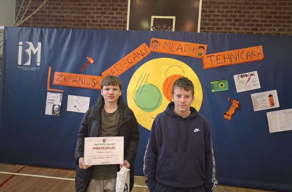 Tehničari OŠ Novo Čiče uspješni na županijskoj razini natjecanja