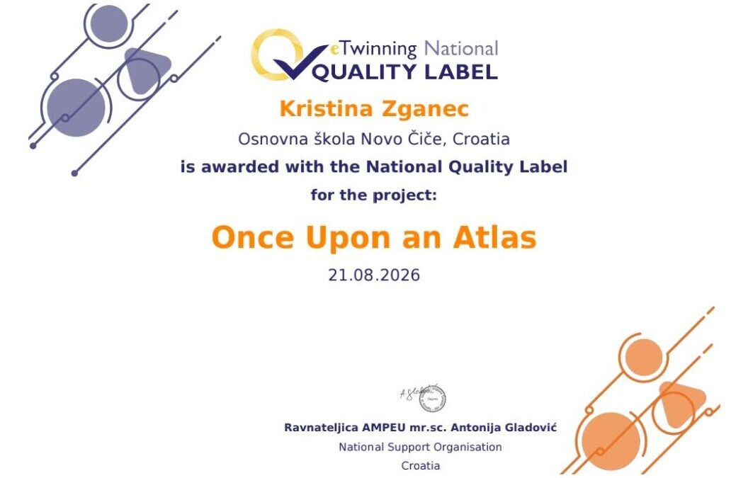 eTwinningova nacionalna oznaka kvalitete u našoj školi
